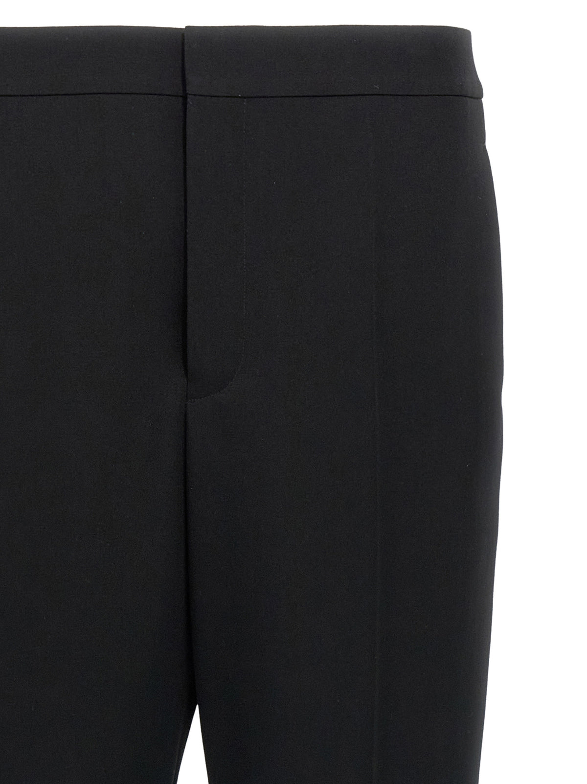 Pantalon De Costume En Laine Noire Saint Laurent