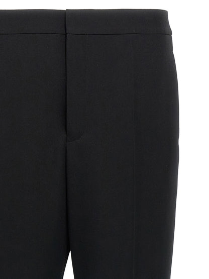 Pantalon De Costume En Laine Noire Saint Laurent