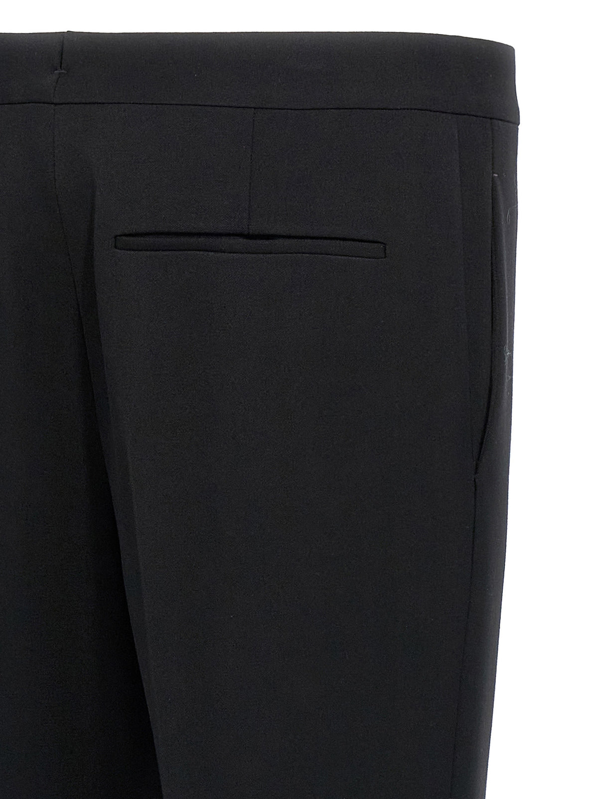 Pantalon De Costume En Laine Noire Saint Laurent