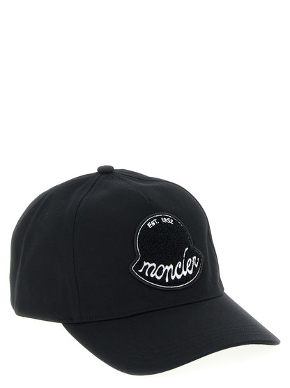 Gorra Estilo Béisbol Moncler Fabricada En Algodón Negro