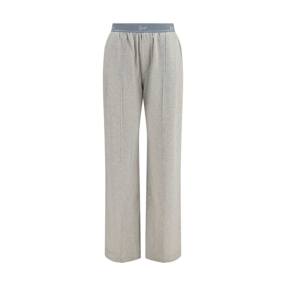 Pantalones de chándal de algodón gris Kenzo