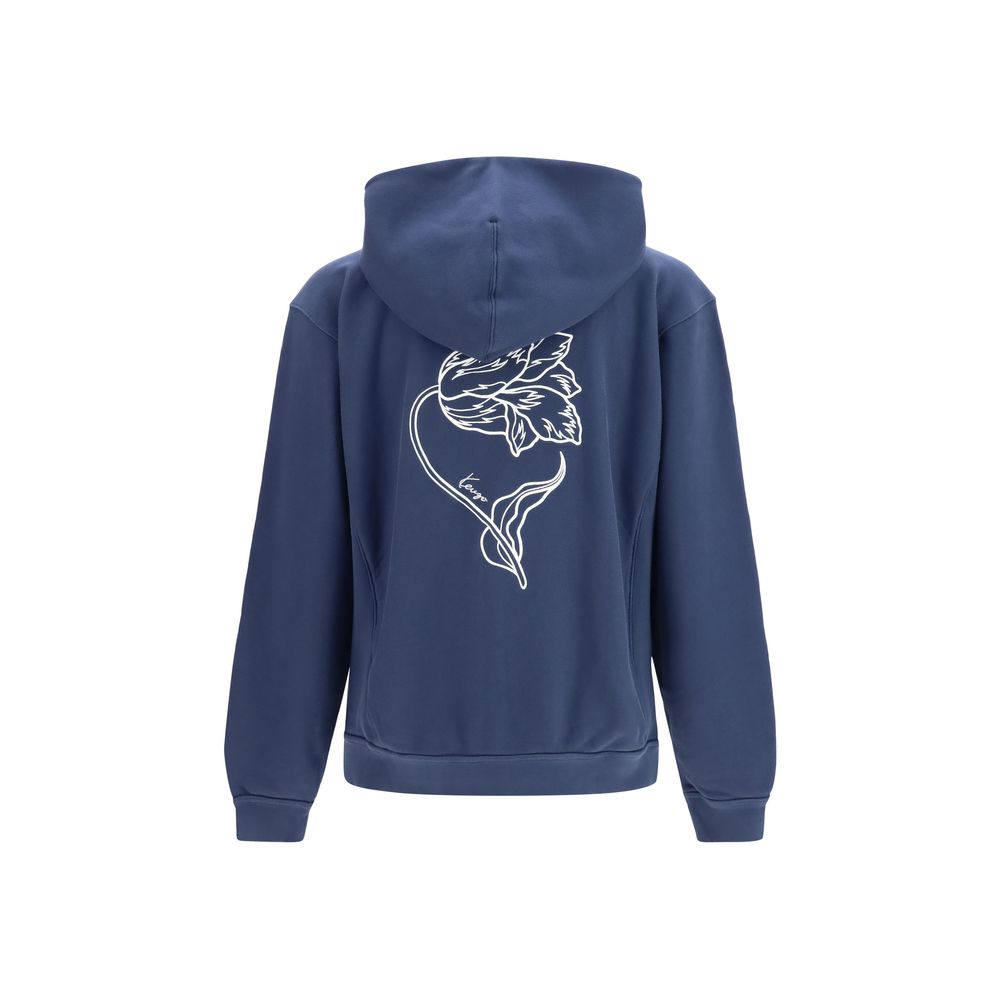 Sweat-shirt Kenzo en coton bleu à capuche