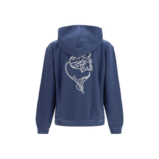 Sudadera De Algodón Azul Con Capucha Y Jersey Kenzo