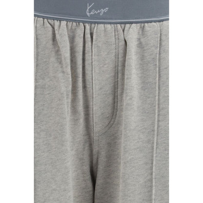 Pantalones de chándal de algodón gris Kenzo