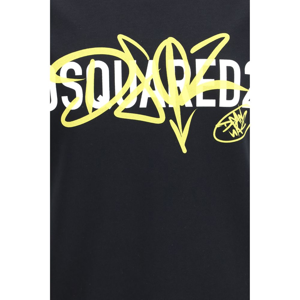 T-shirt Dsquared² en coton noir coupe essentielle