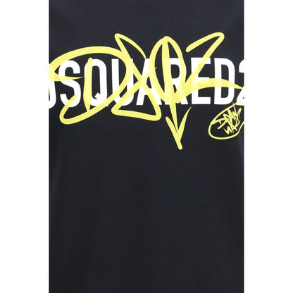 T-shirt Dsquared² en coton noir coupe essentielle