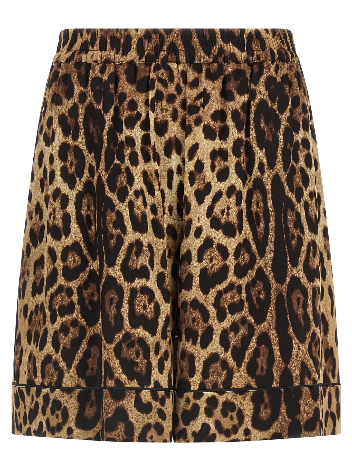 Pantalones Cortos De Seda Marrón Modelo Dolce & Gabbana