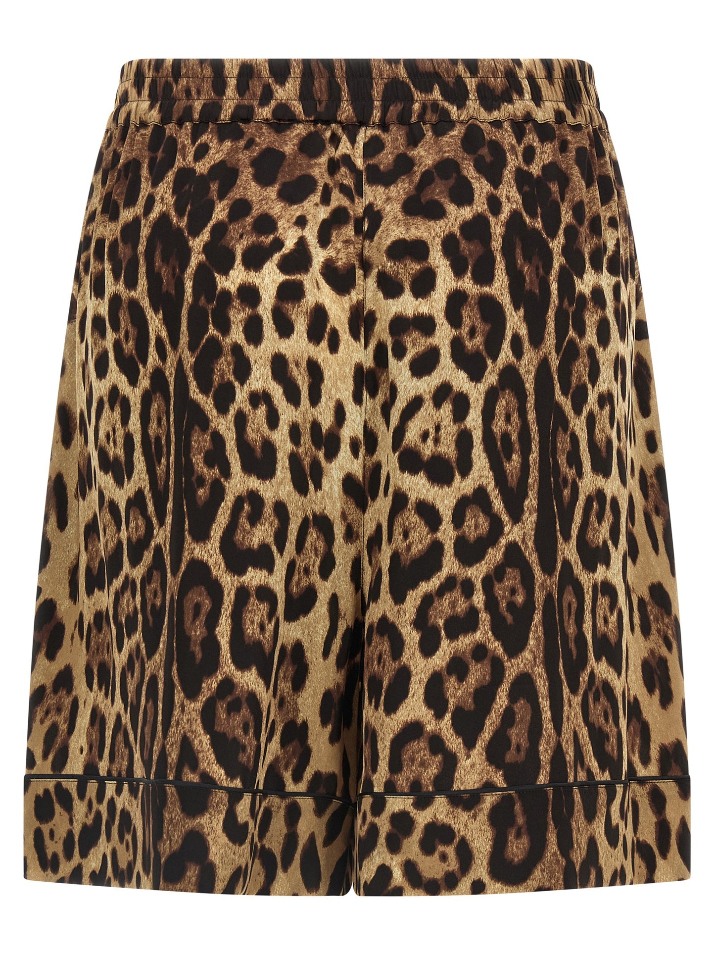 Pantalones Cortos De Seda Marrón Modelo Dolce & Gabbana