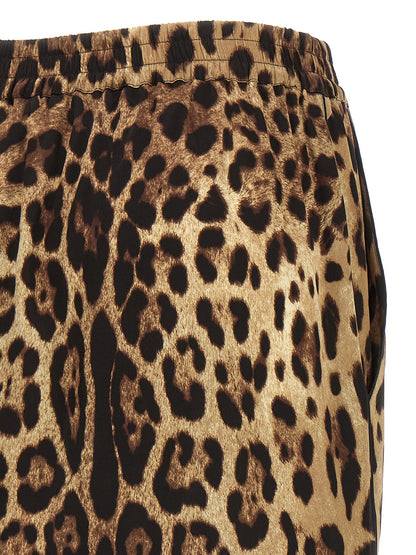 Pantalones Cortos De Seda Marrón Modelo Dolce & Gabbana