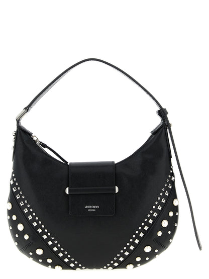 Sac à bandoulière en cuir d'agneau blanc Jimmy Choo