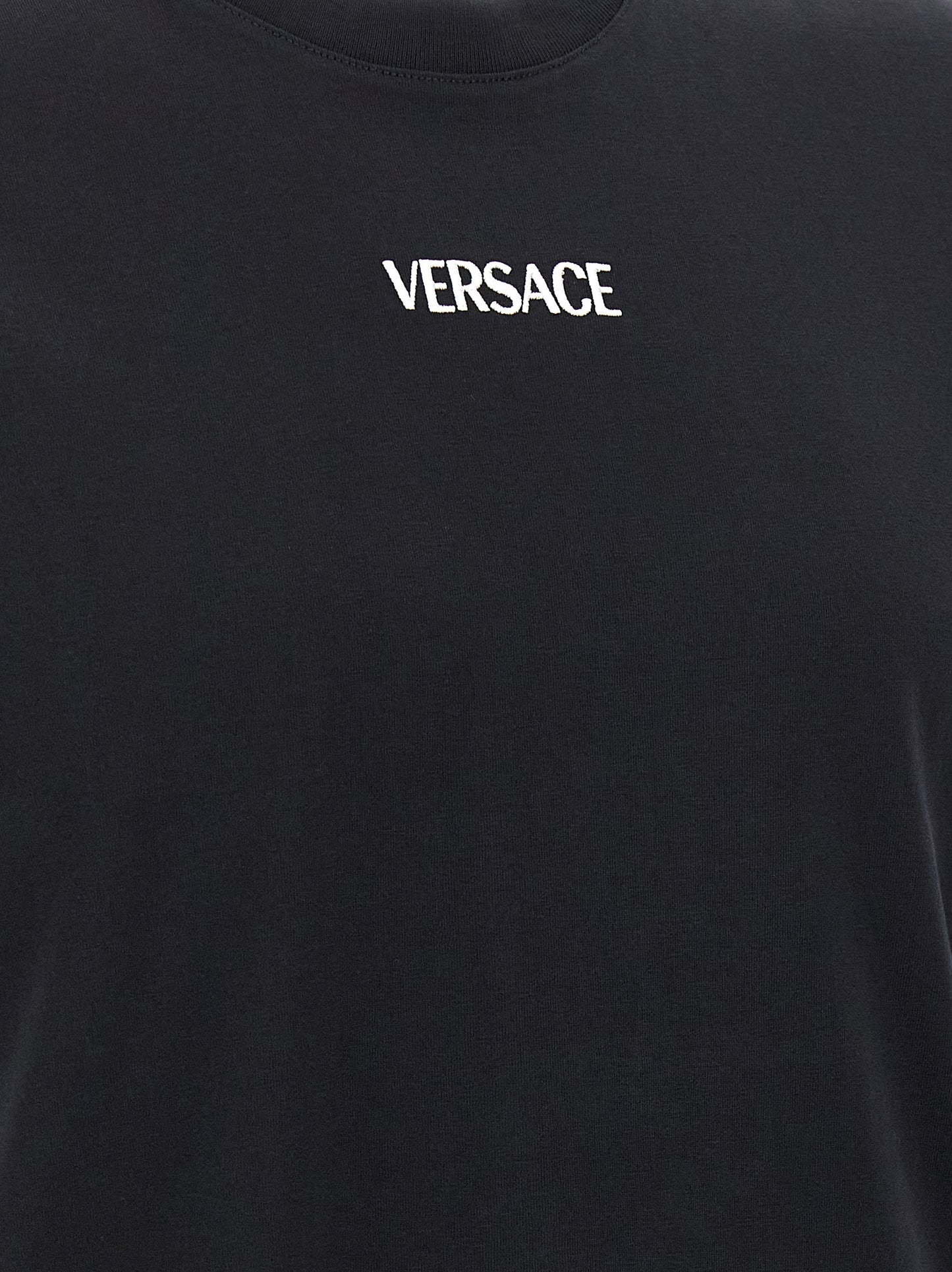 Camiseta Versace negra de algodón