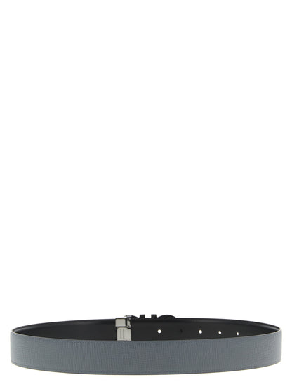 Cinturón Ferragamo Reversible De Piel De VacunoGris