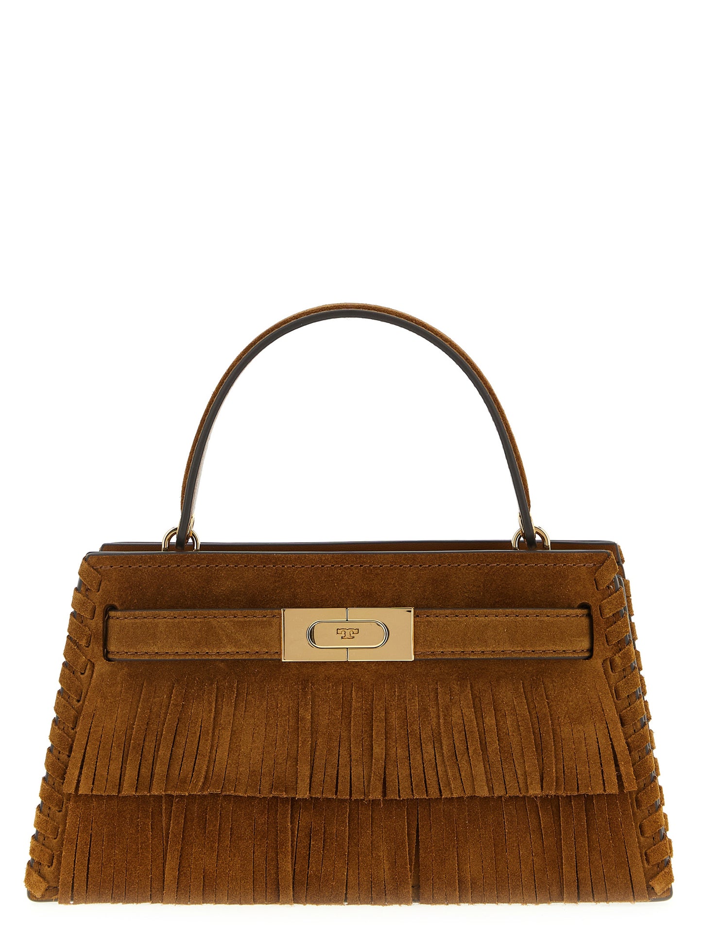 Bolso de mano Tory Burch de cuero bovino marrón