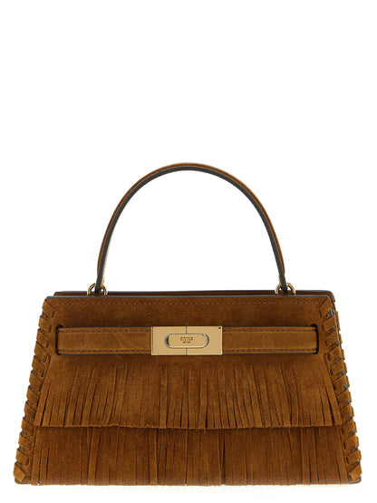 Bolso de mano Tory Burch de cuero bovino marrón