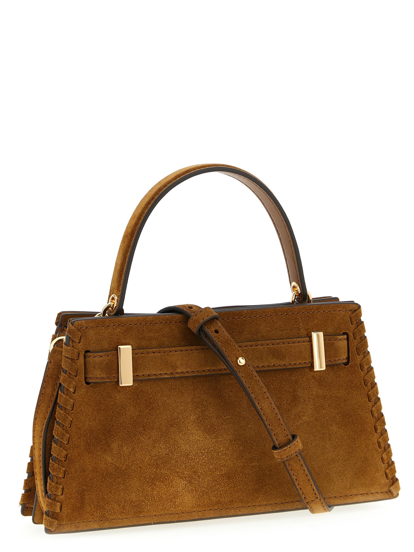 Bolso de mano Tory Burch de cuero bovino marrón