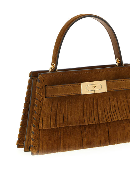 Bolso de mano Tory Burch de cuero bovino marrón