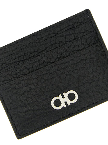 Ferragamo Black Calfskin Cardholder