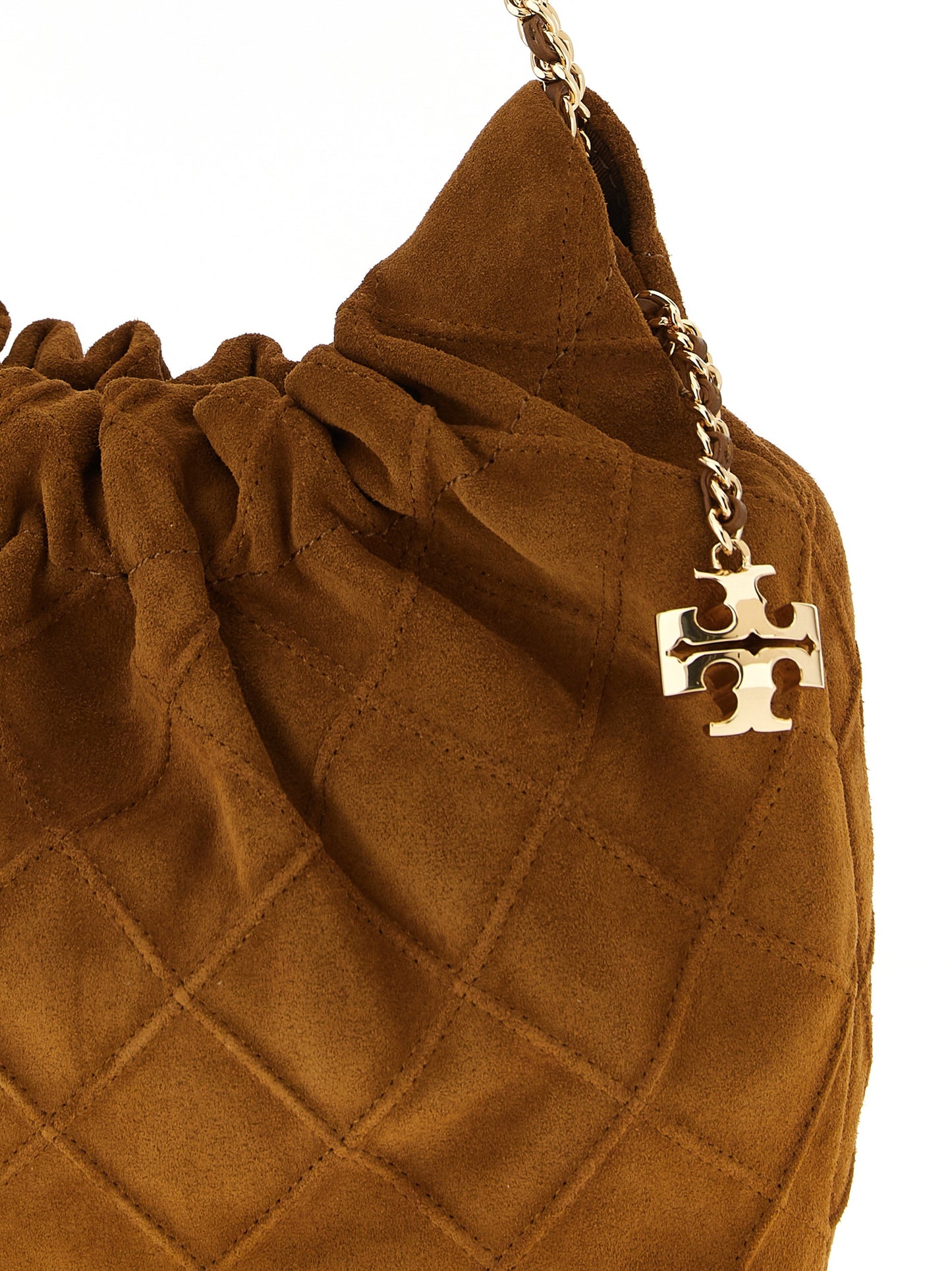 Bolso de mano Tory Burch de cuero bovino marrón