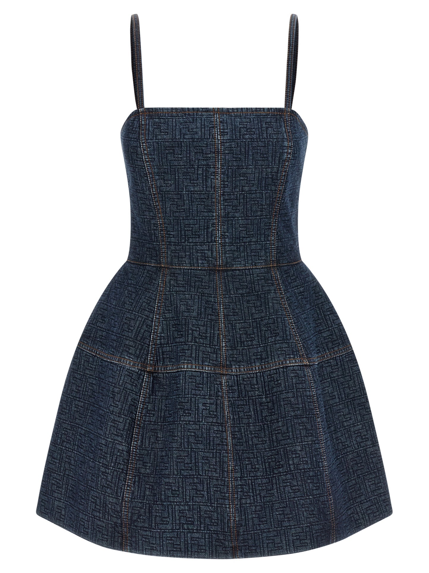 Robe courte Fendi en coton bleu