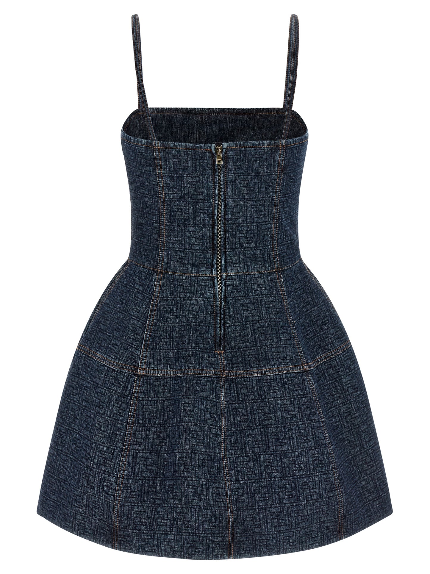 Robe courte Fendi en coton bleu