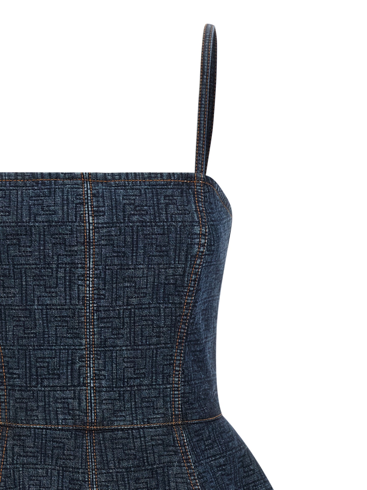 Robe courte Fendi en coton bleu