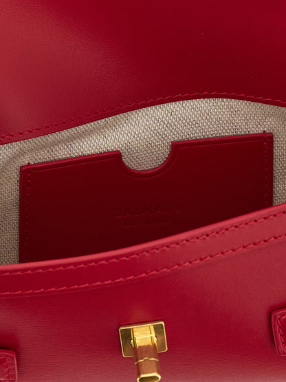Bolso de mano Balmain de piel de becerro fucsia