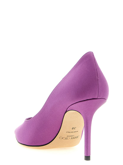 Zapatos de tacón Jimmy Choo morados de Tencel