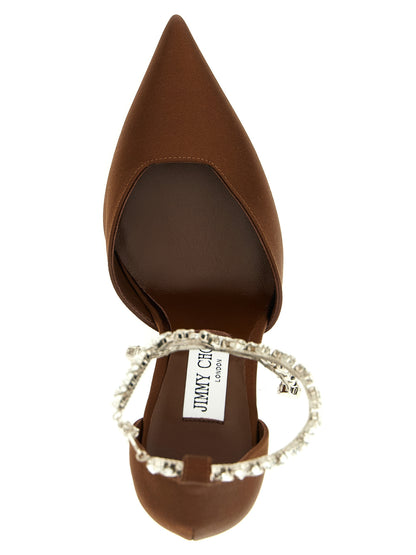Jimmy Choo Bombas De Tacón Alto Stevie En Tencel Y Marrón