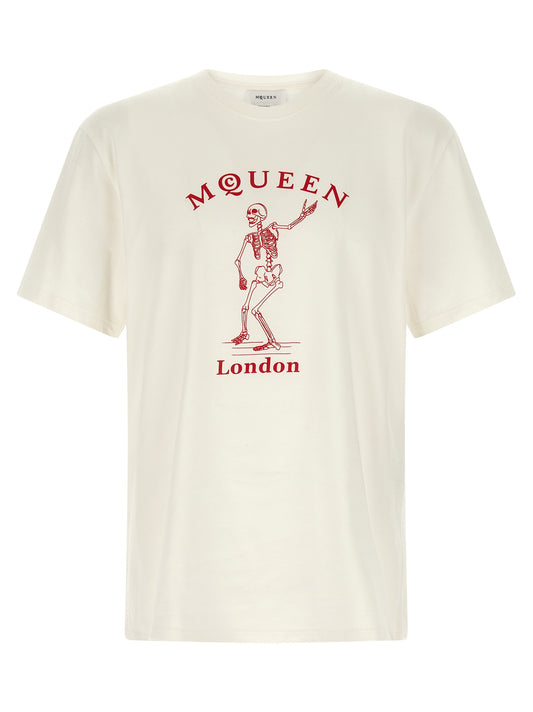 Camiseta de algodón multicolor Alexander McQueen