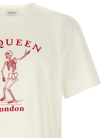 Camiseta de algodón multicolor Alexander McQueen
