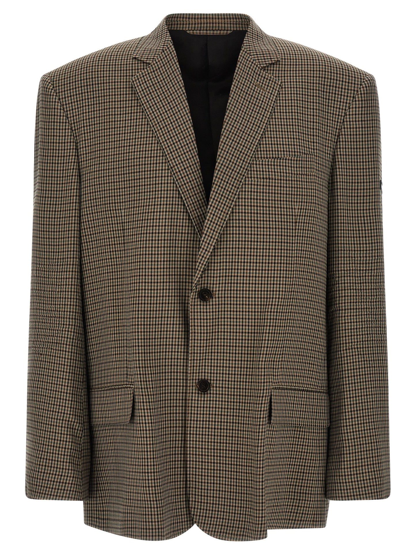 Blazer marrón de lyocell de Balenciaga
