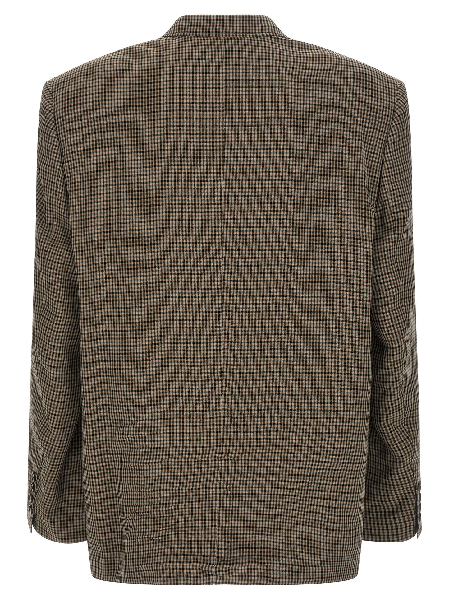 Blazer marrón de lyocell de Balenciaga