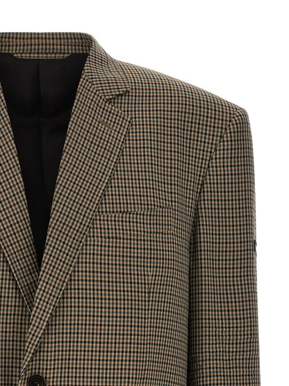 Blazer marrón de lyocell de Balenciaga