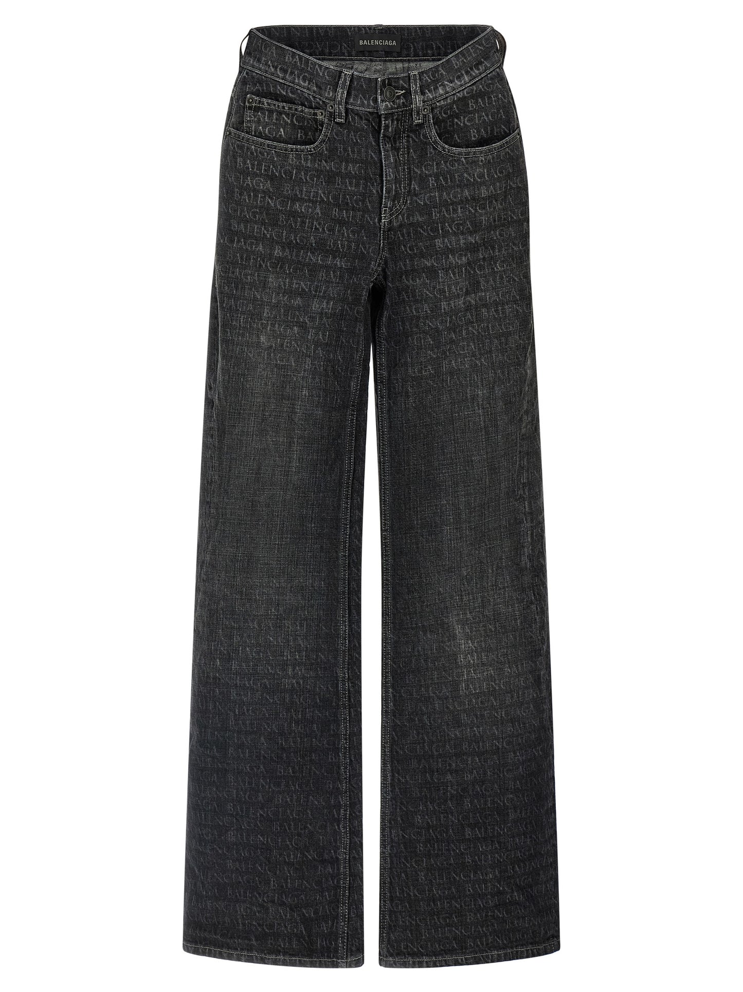 Jeans acampanados Balenciaga de algodón negro