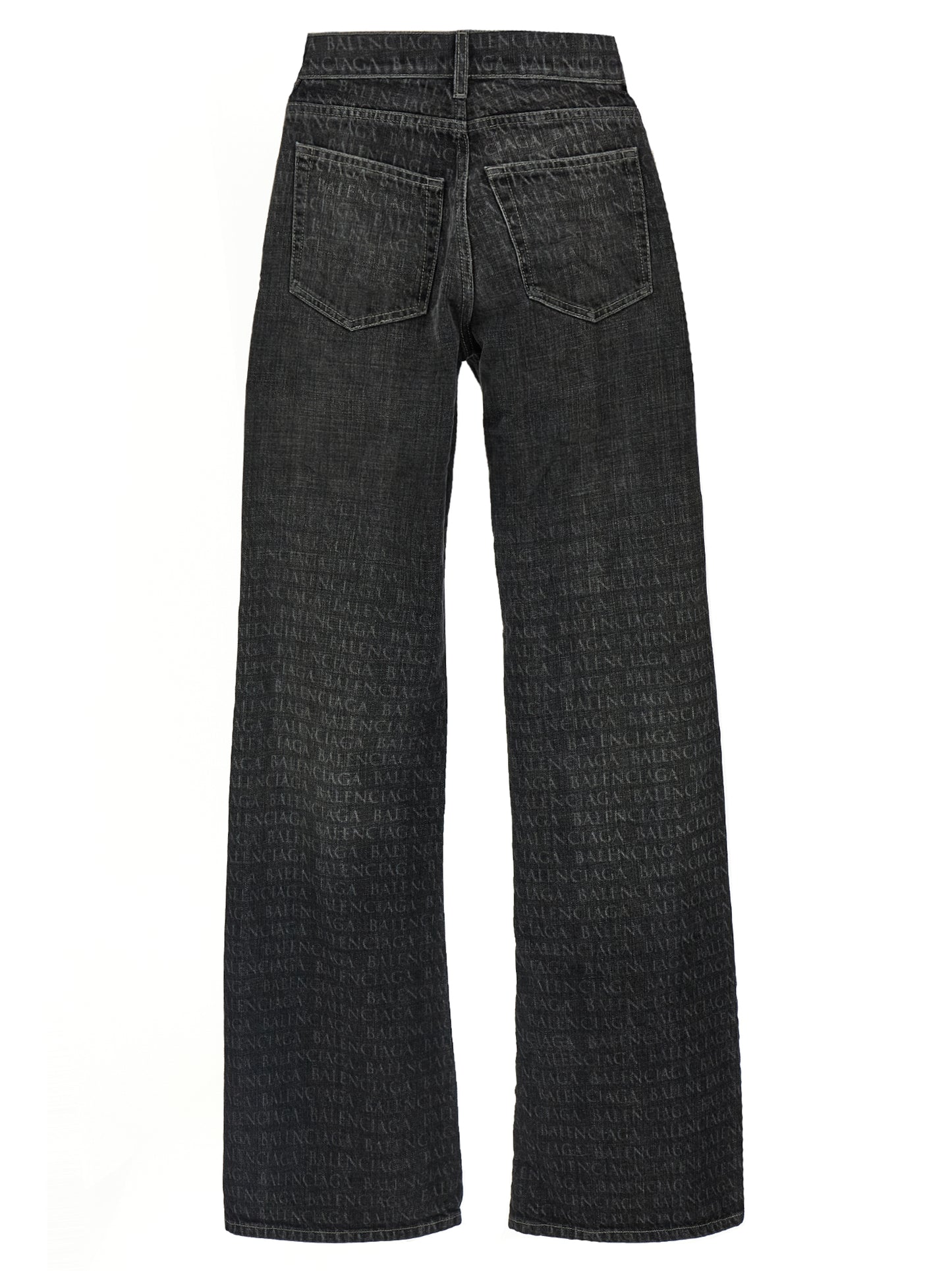 Jeans acampanados Balenciaga de algodón negro