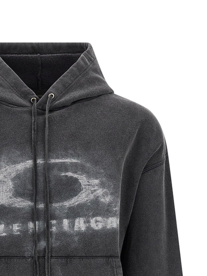 Sweat Balenciaga Bicolore En Coton Coupe Décontractée