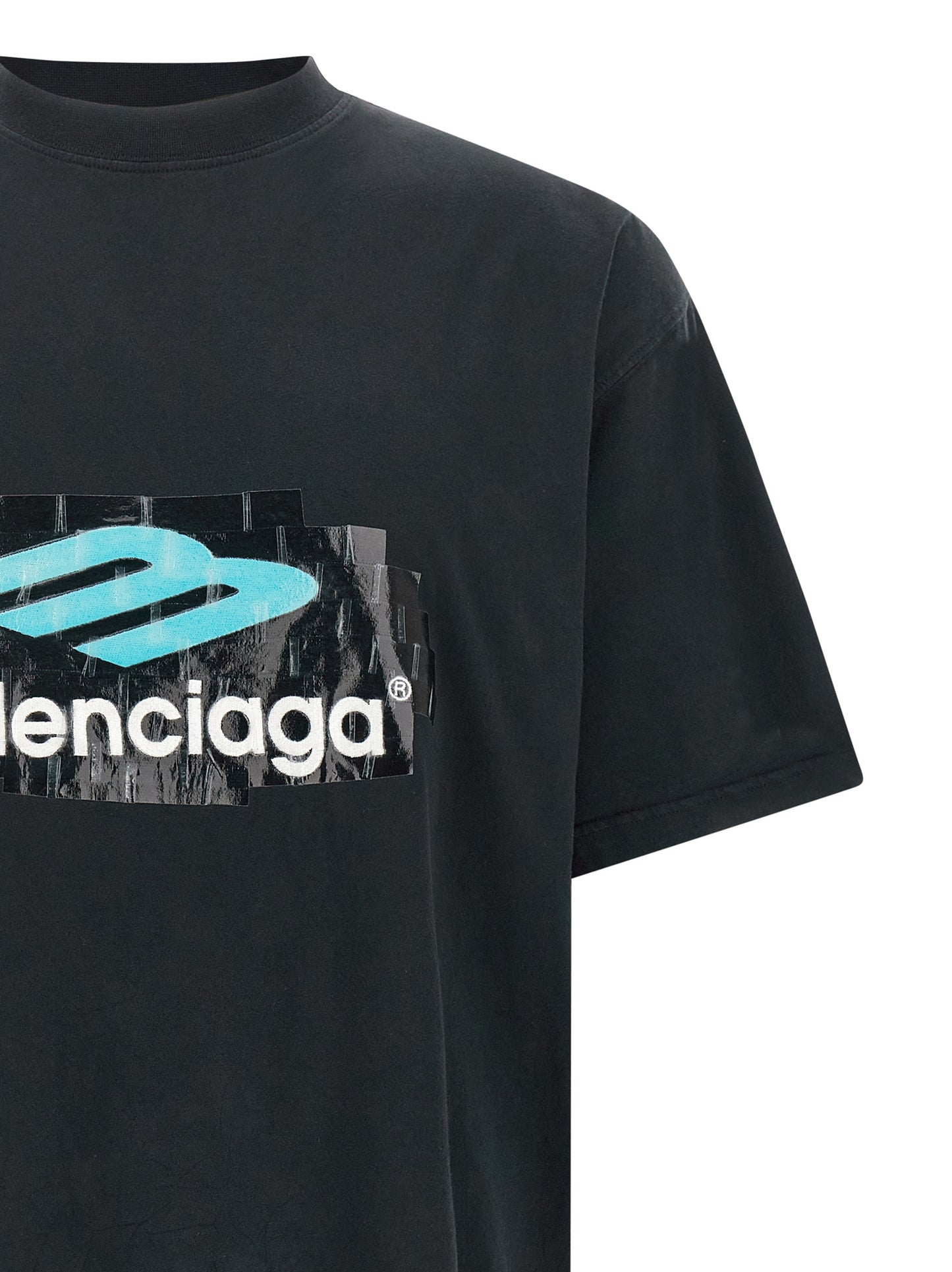 T-shirt en coton noir Balenciaga
