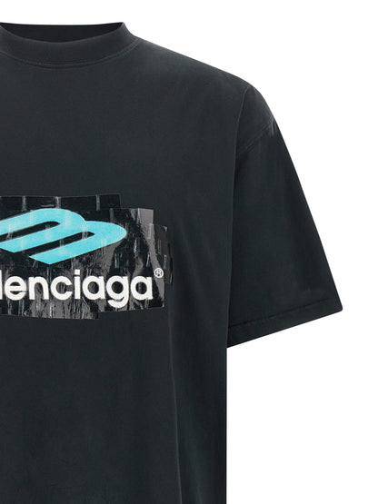 T-shirt en coton noir Balenciaga
