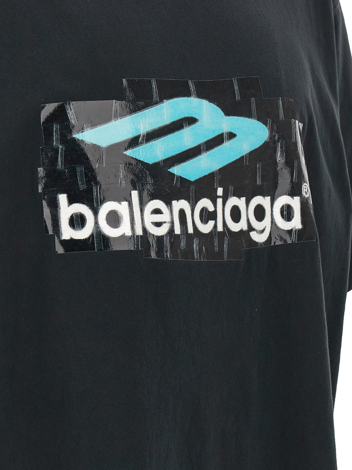 T-shirt en coton noir Balenciaga