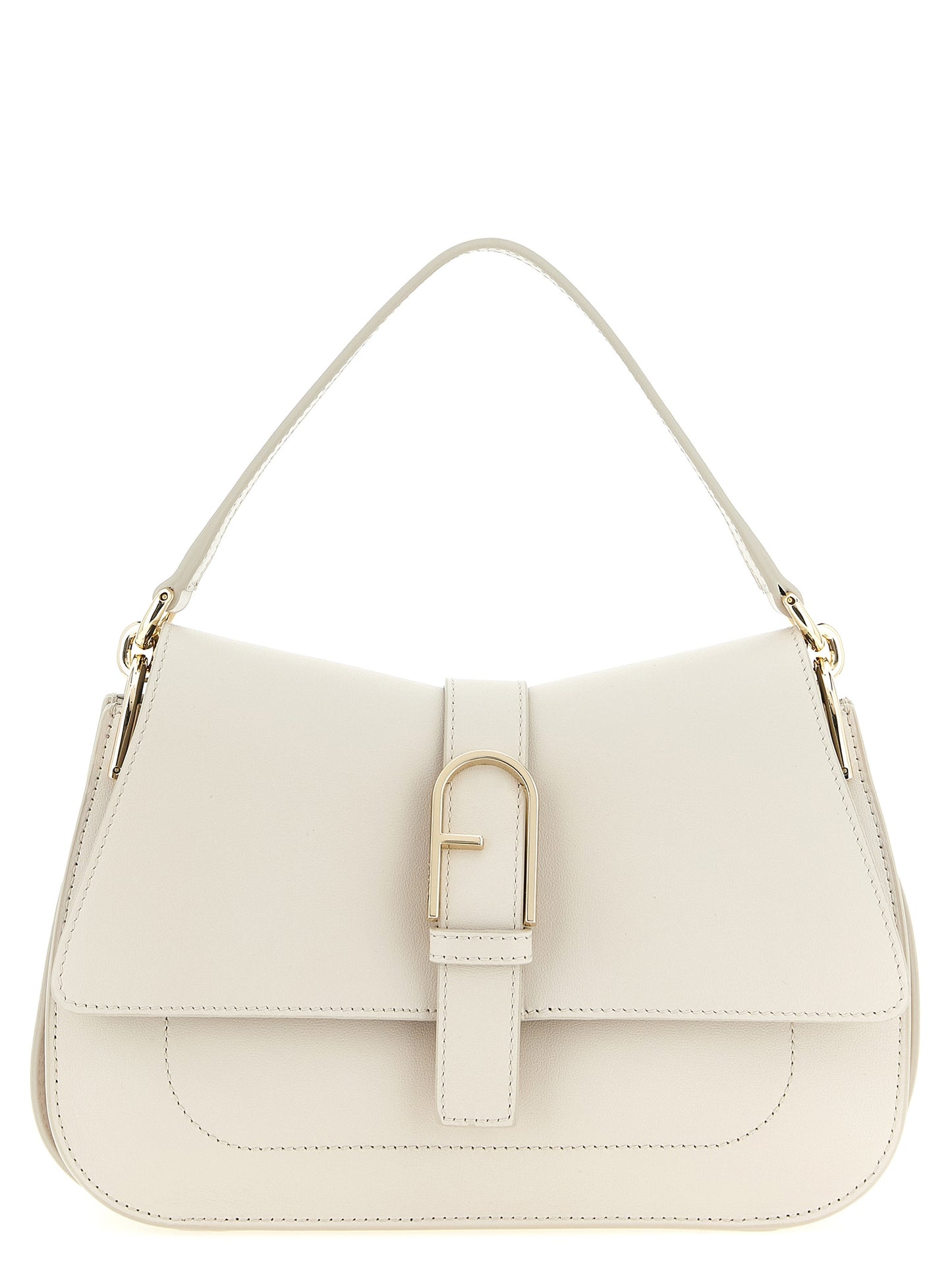 Bolso de Hombro Furla de Piel de Becerro Beige