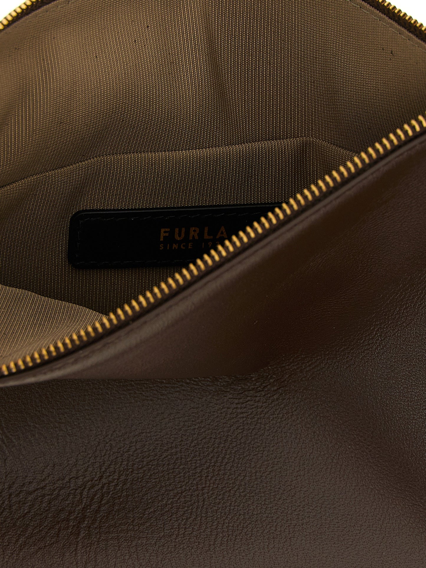 Bolso de Hombro Furla de Piel de Cordero Marrón