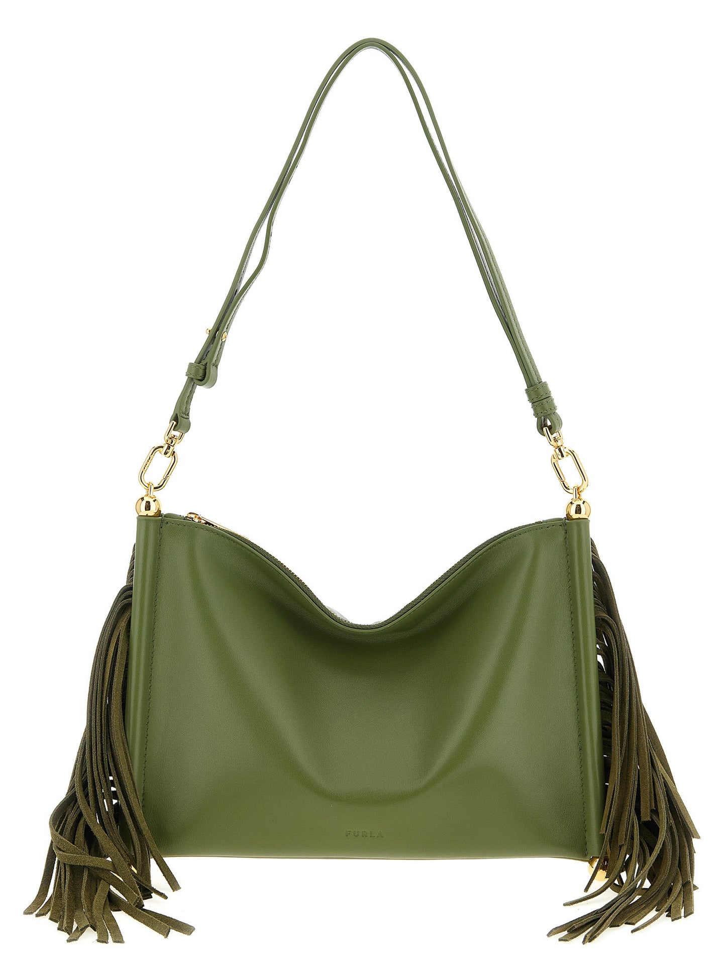 Bolso de hombro Furla bicolor de piel de cordero