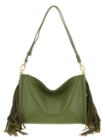 Bolso de hombro Furla bicolor de piel de cordero
