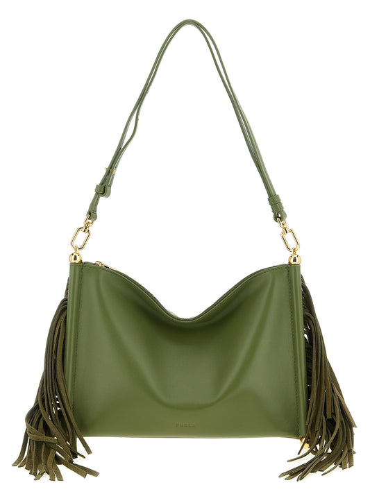 Bolso de hombro Furla bicolor de piel de cordero