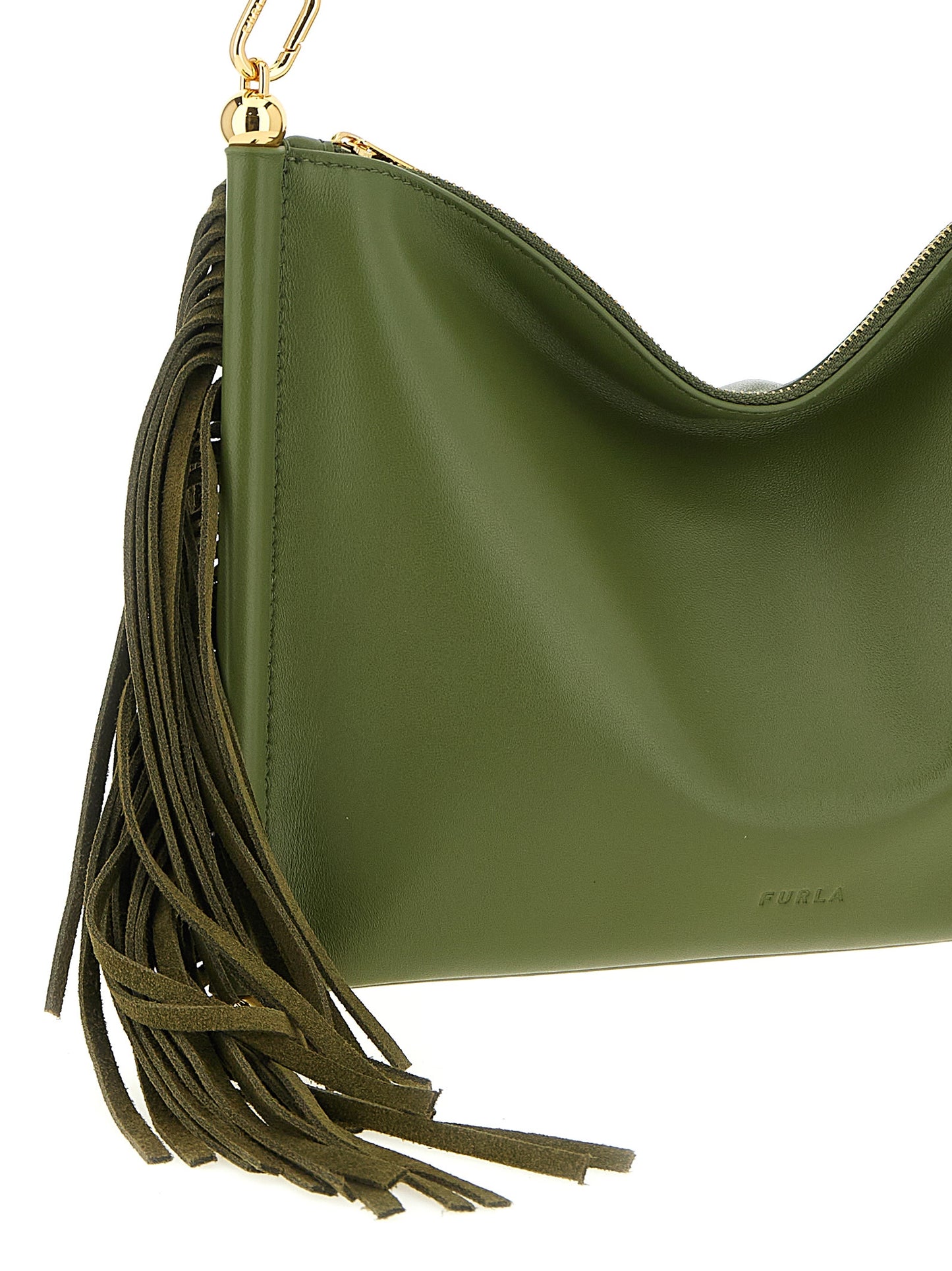 Bolso de hombro Furla bicolor de piel de cordero