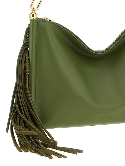 Bolso de hombro Furla bicolor de piel de cordero