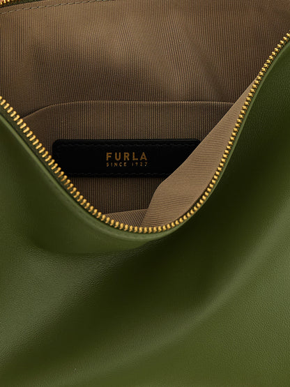 Bolso de hombro Furla bicolor de piel de cordero