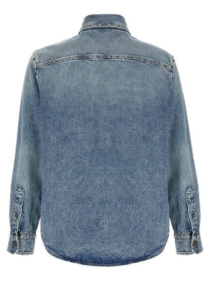 Blusa Versace de algodón azul