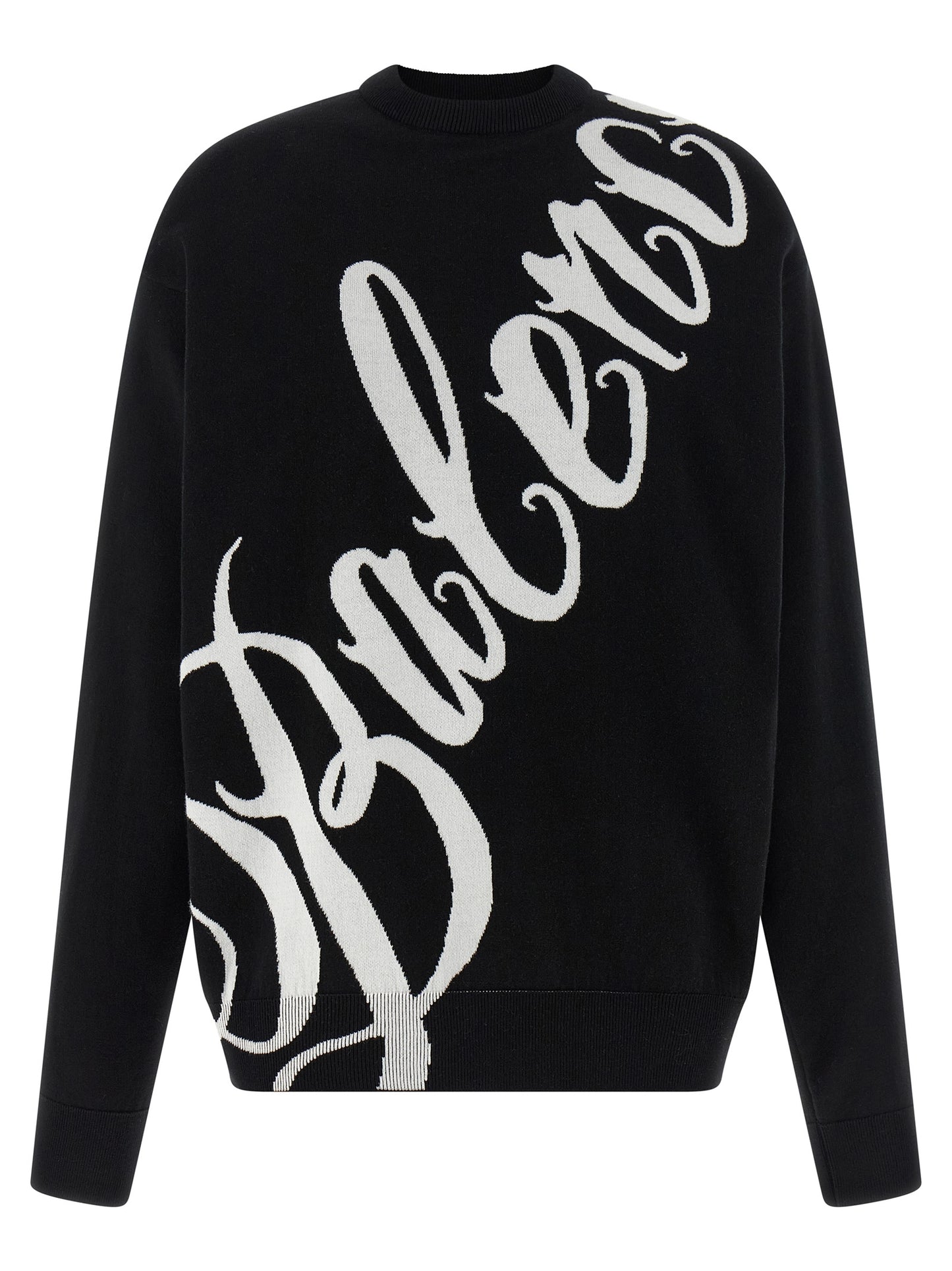 Balenciaga - Cardigan bicolore à manches longues en coton