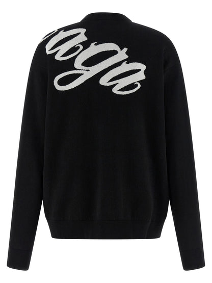 Balenciaga - Cardigan bicolore à manches longues en coton